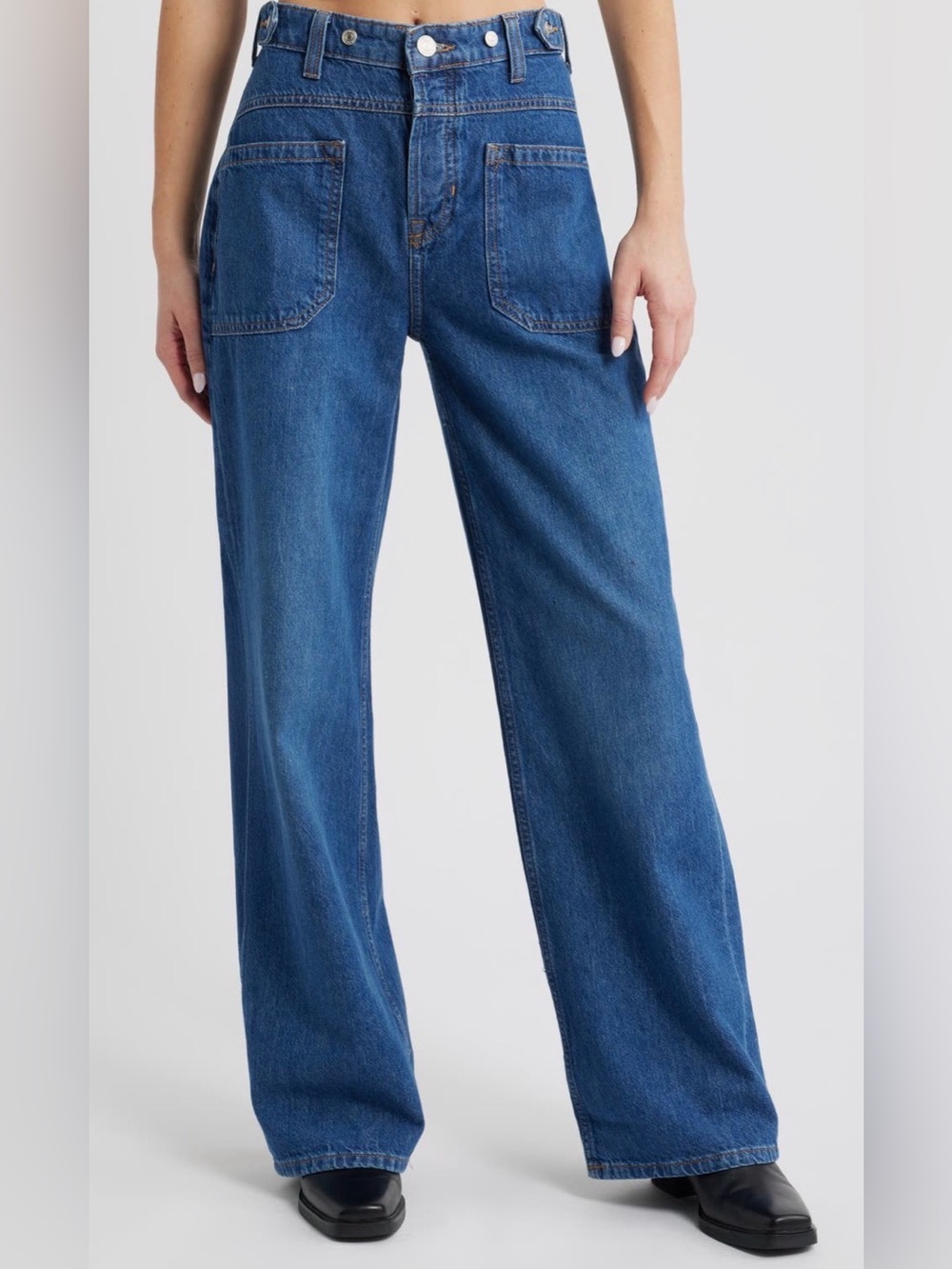 Free People We The Free Palmer Tunnel Vision Baggy Relaxed Cuffed Jeans